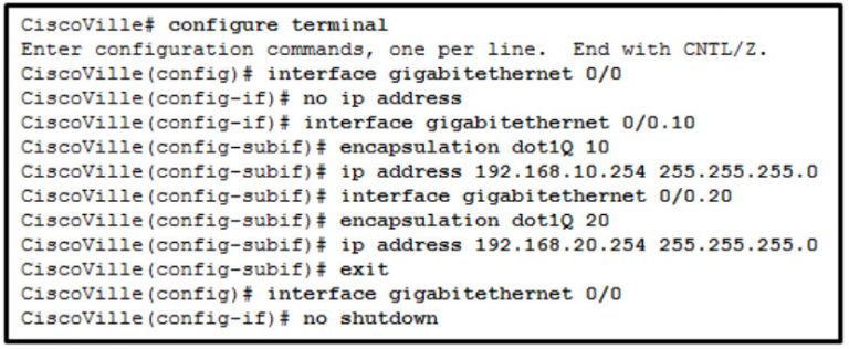 CCNA 2 v7 Modules 1 \u2013 4: Switching Concepts, VLANs, and InterVLAN Routing Test Online 9